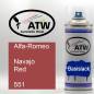 Preview: Alfa-Romeo, Navajo Red, 551: 400ml Sprühdose, von ATW Autoteile West.